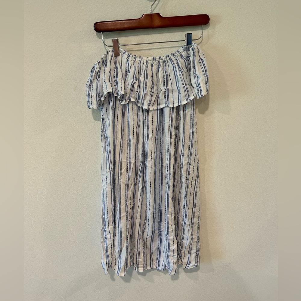 Blue and white dress